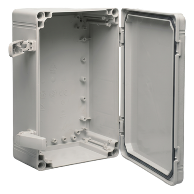 Gabinete QLine I Tipo 4X / 200 x 200 x 180 mm (7.87 x 7.09 x 7.09 in) / ABS / IP66 / Tapa Opaca con Tornillos / Montaje 180 x 180 mm / Gris RAL 7035