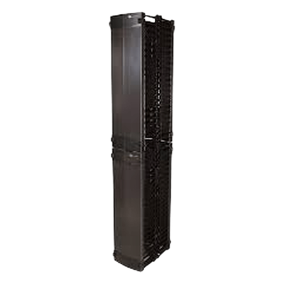 Organizador Value Vertical Doble de 45UR, Fabricado en Acero Laminado en Frio, 6in (152mm) de Ancho 
