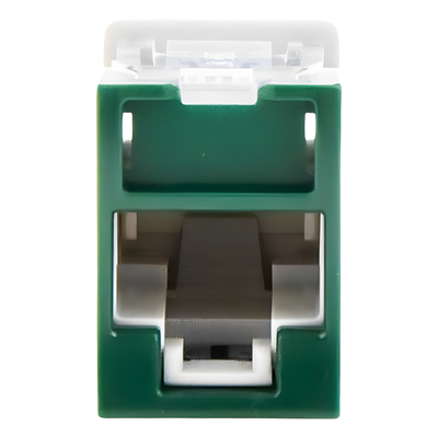 Jack Ultramax Cat6, UTP, Montaje Híbrido en Placa de Pared (Plano y Angulado), Color Verde, Punch Down - Imagen 7