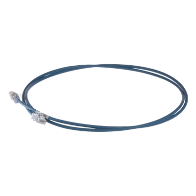 Patch Cord Cat6A, Diametro Reducido 28 AWG, Blindado S/FTP, CM/LS0H, 0.20 Metros (0.66 Pies), Color Azul - Imagen 4