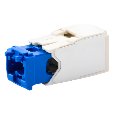 Conector Jack RJ45 Estilo TG, Mini-Com, Categoría 6A, de 8 Posiciones y 8 Cables, Color Blanco Mate - Imagen 3