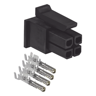 Enchufe de 4 Pines / 250V AC/DC / 5A AC/DC / Nylon 66 / -25°C a +85°C