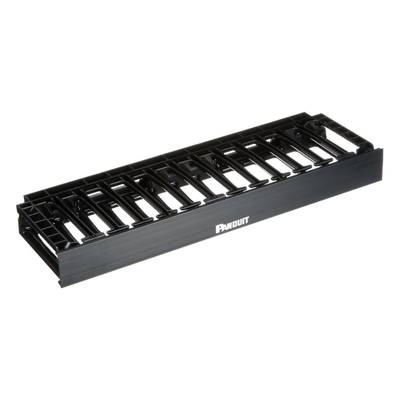 Organizador de Cables Horizontal NetManager de Alta Densidad, Sencillo (Solo Frontal), Para Rack de 19in, 1UR - Imagen 3