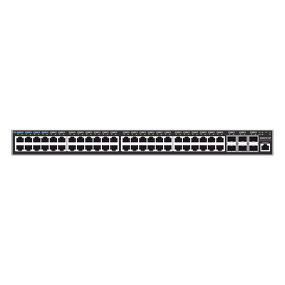 Switch Capa 3 PoE+ Administrable / 48 puertos 10/100/1000 Mbps + 6 Puertos SFP+ de 10 Gigabits / Hasta 740W / Compatible con GWN Cloud.