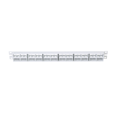 Panel de Parcheo Modular Mini-Com (Sin Conectores), Plano, Sin Blindaje, Alta Densidad, de 48 Puertos, Color Blanco, 1 UR - Imagen 4