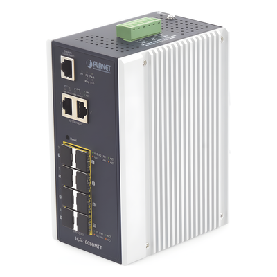 Switch Industrial Administrable L2+, 8 Puertos 1G SFP, 2 Puertos TP Gigabit, (-40 ~75 grados C) - Imagen 3