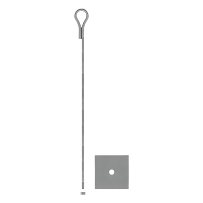 Ancla para Retenida para Muro con Ojo de Llave Galvanizado electrolítico.