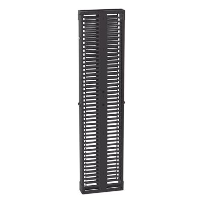 Organizador Vertical PatchRunner™, Doble (Frontal y Posterior), Para Rack Abierto de 45 Unidades, 6in de Ancho, Color Negro - Imagen 4