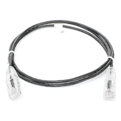 Cable de Parcheo Slim UTP Cat6 - 1 Metro (3.28 Pies), Negro, Diámetro Reducido (28 AWG) - Imagen 3