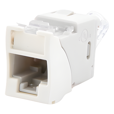 Jack Ultramax Cat6, UTP, Montaje Híbrido en Placa de Pared (Plano y Angulado), Color Blanco, Punch Down - Imagen 3