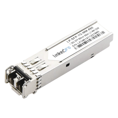 Transceptor Óptico SFP (Mini-Gbic) / Multimodo 850 nm / 1.25 Gbps / 1000BASE-SX / Conectores LC/UPC Dúplex / DDM / Hasta 550 m 