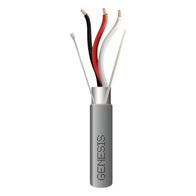 Bobina de 305 m (1000 ft) / Cable para Alarma 3x18 AWG / Blindado / Riser FPLR-CMR / Gris