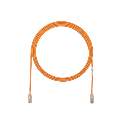 Cable de Parcheo TX6, UTP Cat6, Diámetro Reducido (28AWG), Color Naranja, 1.83 Metros (6 Pies)