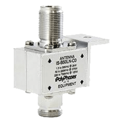 Protector Coaxial RF / 10-1000 MHz / 50 Ω / N Hembra / Bloqueo DC / 20 kA / Mampara