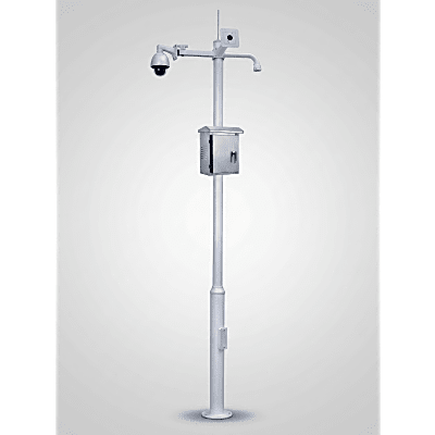 Gabinete para Exteriores de Acero Inoxidable SUS201 / Cilindrico con Techo Inclinado / Ø305 x 195 x 315 mm (12.0 x 7.7 x 12.4 in) / Cerradura con Llave de Seguridad / Compatible con Postes XGAPOLE - Imagen 6