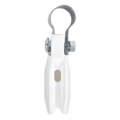 Aislador de Paso o Esquina Blanco con Abrazadera / 33-38 mm / Resina Virgen 100% / Anti-Arqueo / Tubería de Malla Ciclónica - Imagen 3