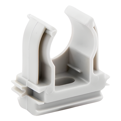 Soporte de presión (Abrazadera), PVC Auto-extinguible, abierto para tubería de 16 mm - Imagen 4