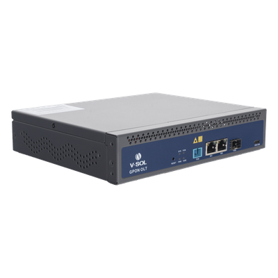 OLT de 1 puerto GPON SC/UPC + 3 puertos Uplink (2 puertos Gigabit Ethernet + 1 puerto SFP/SFP+), Fuente de alimentación redundante AC/DC , hasta 128 ONUS - Imagen 4