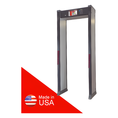 Arco Detector de Metales de 6 Zonas con Base para Fijarse al Piso.