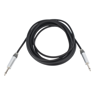 Cable de Audio | Plug 1/4 in a Plug 1/4 in Mono | Carcasa Cromada | Conectores Seetronic | Ideal para Instrumentos | Longitud 5m - Imagen 3