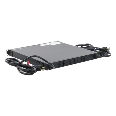 PDU Monitoreable de Transferencia Automática ATS (Fuente Redundante), Con 10 Salidas 5-15R, Enchufes de Entrada L5-20P, Instalación Horizontal de 19in, 1UR, 20 Amp, 120 Vca - Imagen 3
