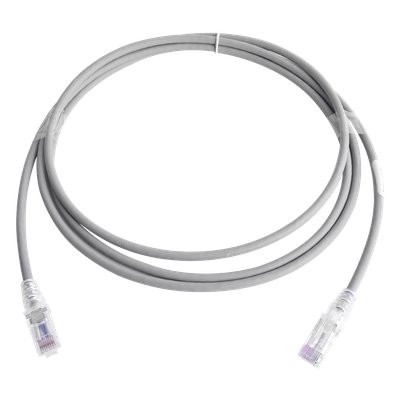 Patch Cord MC6 Modular Cat6 UTP, CM/LS0H, 2.13 Metros (7 Pies), Color Gris, Versión Bulk (Sin Empaque Individual)
