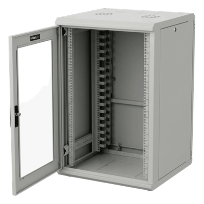 Gabinete Rackeable / 18 Unidades / 19 Pulgadas / Puerta de Cristal / Capacidad de Carga 750 Kg / Dimensiones 600x605x930 mm (23.6x23.8x36.6 in) - Imagen 5