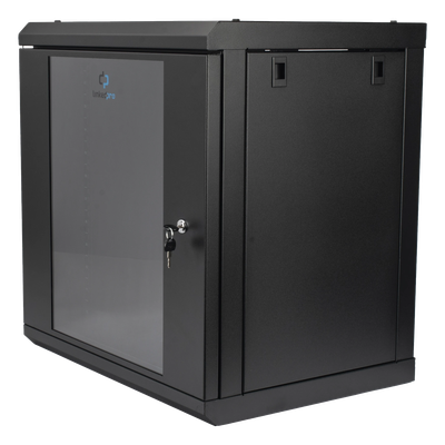 Gabinete de Pared con Puerta de Cristal Templado, 455mm de Profundidad, 12U Rack de 19'', Acero Reforzado - Imagen 3