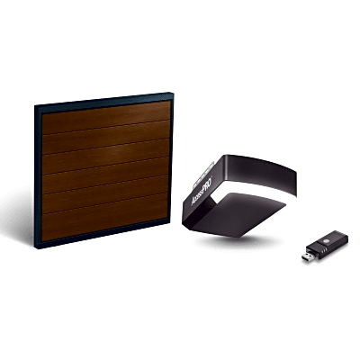 KIT COMPLETO Incluye /Puerta D/ Garage / APDOORB 8x7 Pies / Lisa Linea Central / Imitacion madera / Insulada / Interfase ACCESSWIFI / Motor FS1000M / 1/2HP / Fuerte/Silencioso/Luz LED/Motor DC .