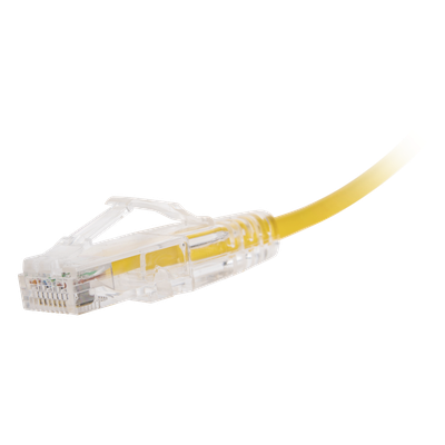 Cable de Parcheo Slim UTP Cat6 - 30 cm (11.81 Pulgadas) Amarillo Diámetro Reducido (28 AWG) - Imagen 3