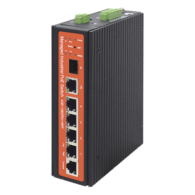 Switch industrial de 4 puertos Gigabit PoE (pasivo 24V / 802.3af/at/bt)
