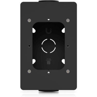 Caja de conexiones para lectores de acceso UniFi y visores de intercomunicación que admite montaje en superficie plana y fijación a conductos de 3/4". Color Negro - Imagen 4