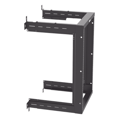 Rack PanZone® de Montaje en Pared, de 19in, Profundidad Ajustable, Rieles Numerados y Roscados #12-24, 18 UR, Color Negro - Imagen 5