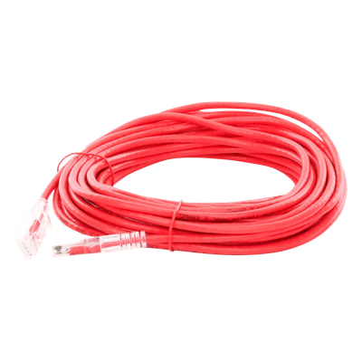 Cable de Parcheo Slim UTP Cat6A - 10 Metros (32.81 Pies) Rojo Diámetro Reducido (28 AWG) - Imagen 3