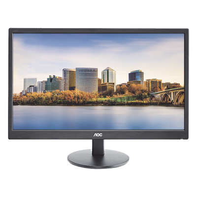 Monitor  LED de 24", Resolución 1920 x 1080 Pixeles con Entradas de Video VGA/HDMI. Panel MVA y Altavoces Integrados. Compatible VESA