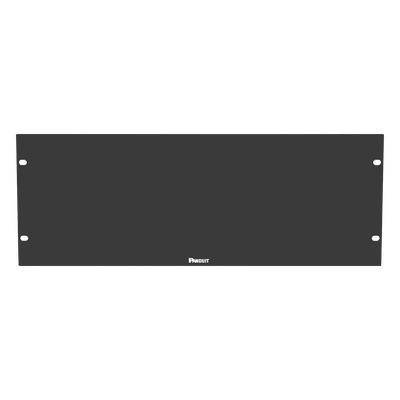 Tapa Ciega Para Rack Estándar de 19in, Plano, de Acero, 4UR, Color Negro
