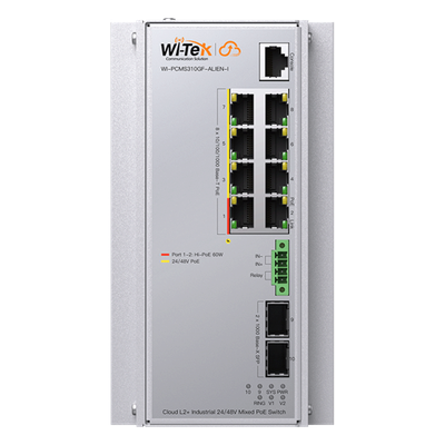 Switch Industrial Administrable Gigabit con 2 Puertos PoE bt + 6 Puertos PoE af/at o 24 V Pasivo + 2 SFP Gigabit, 240 W - Imagen 3