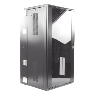Gabinete PanZone de Montaje en Pared, de 19in, Puerta con Ventana de Seguridad, 26 UR, 635mm de Profundidad, Color Negro - Imagen 5