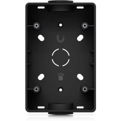 Caja de conexiones para lectores de acceso UniFi y visores de intercomunicación que admite montaje en superficie plana y fijación a conductos de 3/4". Color Negro - Imagen 5