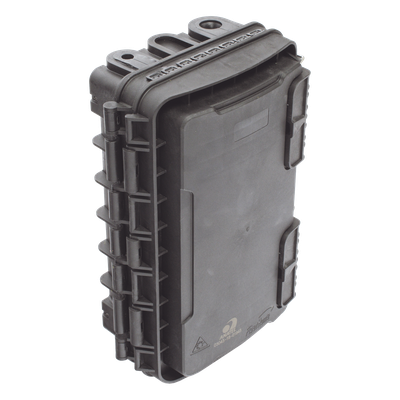 Caja de Distribución de Fibra Óptica para 24 Empalmes, con 8 acopladores SC/APC simplex, Exterior IP65, Color Negro - Imagen 6