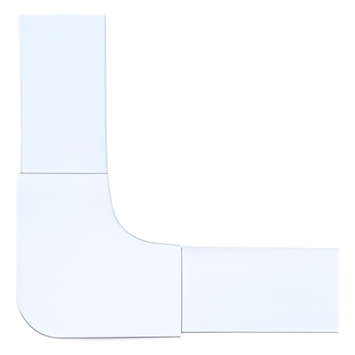 Sección en "L" color blanco de PVC auto extinguible,  para canaleta PT48 (6130-01002)