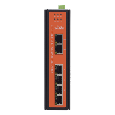 Switch industrial 4 puertos Fast Ethernetcon POE 802.3af/at + 2 puertos UPLINK gigabit - Imagen 3
