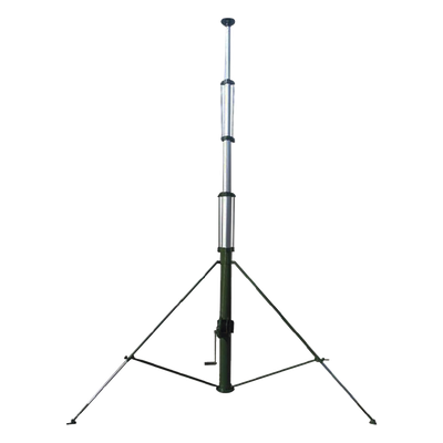 Mástil Telescópico Retraible Manual de 15 metros con Accesorios. Incluye Tripie.