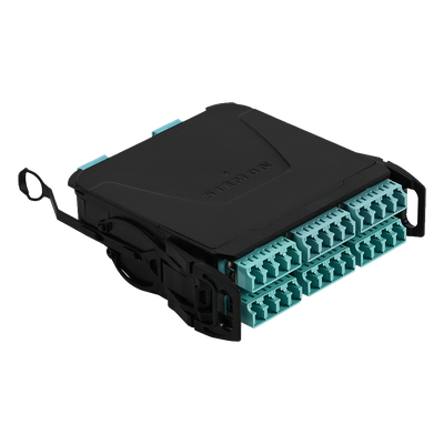 Módulo Plug & Play LightVerse, Hasta 24 fibras, Base 12 Hembra, "Shuttered" LC/UPC para fibra Multimodo OM4, UL Loss