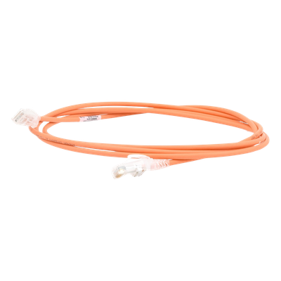 Patch Cord MC6 Modular Cat6 UTP, CM/LS0H, 2.13 Metros (7 Pies), Color Naranja, Diámetro Reducido (28AWG) - Imagen 6