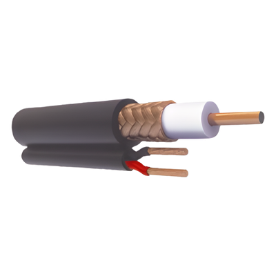 Bobina de 305 Metros (1000 Pies) de Cable RG59 Siamés, Malla de Cobre y Aluminio, CCA, Hecho en México, Optimizado para HD, Para Uso en Intemperie.