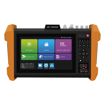 Probador de Video / Pantalla LCD 7" IPS 1280x800 / 8MP TVI + CVI + AHD + SDI / Multímetro + TDR / Fibra Óptica SFP / Láser 100m / 16h Batería / 0.91 x 0.53 x 0.14 ft