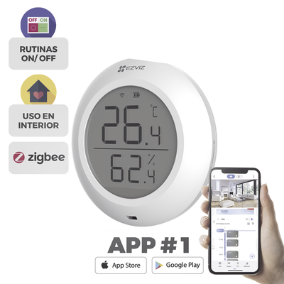 Sensor de Temperatura y Humedad / Compatible con Hub CS-A3 / Protocolo Zigbee - Imagen 3
