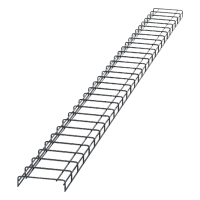 Charola para Canalización Wyr-Grid® Tipo Malla, Con Pintura Electrostática en Color Negro, 8 in (203.2 mm) de Ancho, 53.1 mm de Alto y 3 m de Largo 