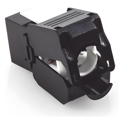 Módulo Jack Keystone Cat5e (Toolless), con Terminación en Ángulo 180 - Color Negro, Compatible con Faceplate y Patchpanel Linkedpro - Imagen 3